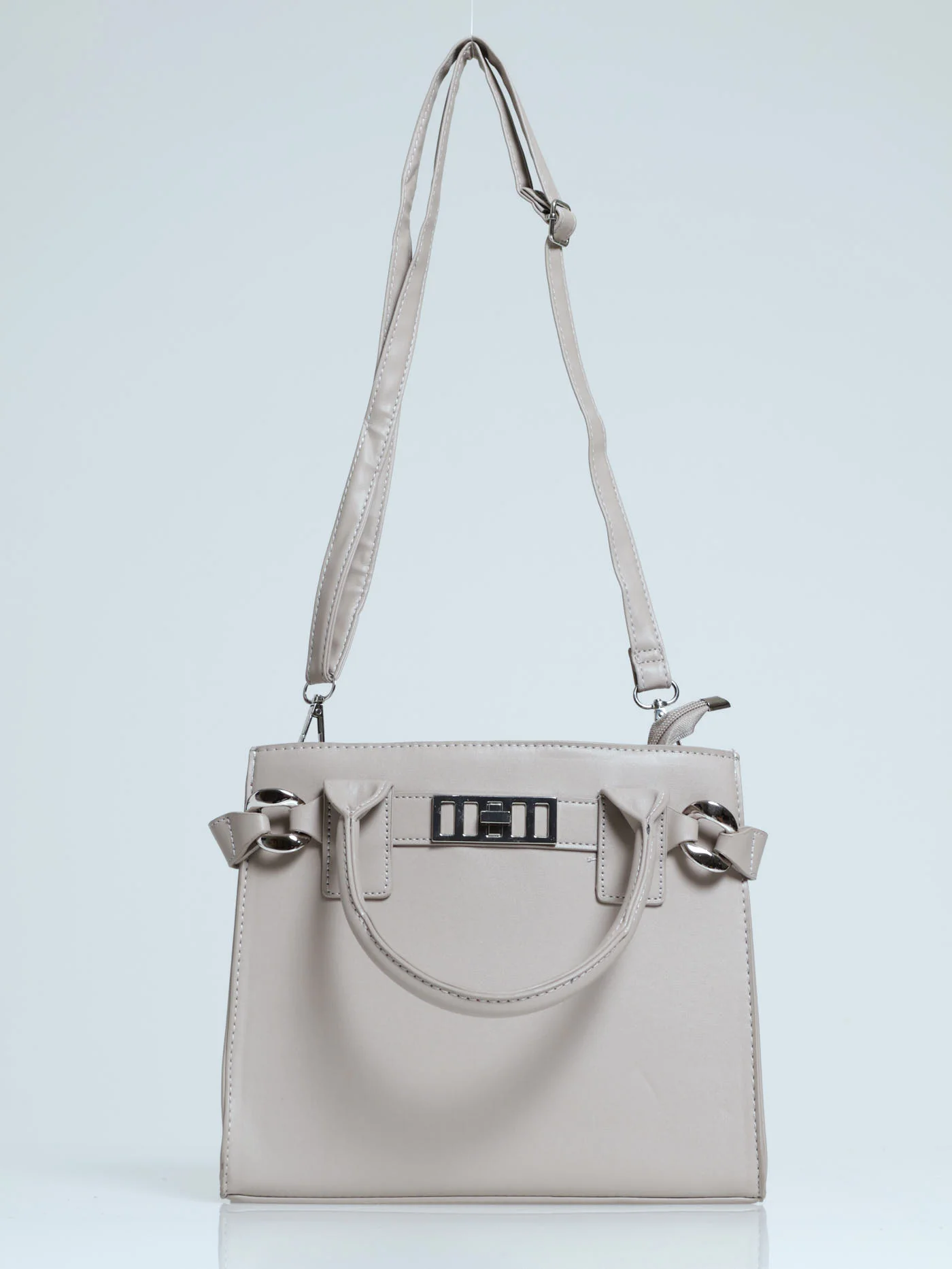 Update Lock & Chain Tote Bag - Taupe - Image 2