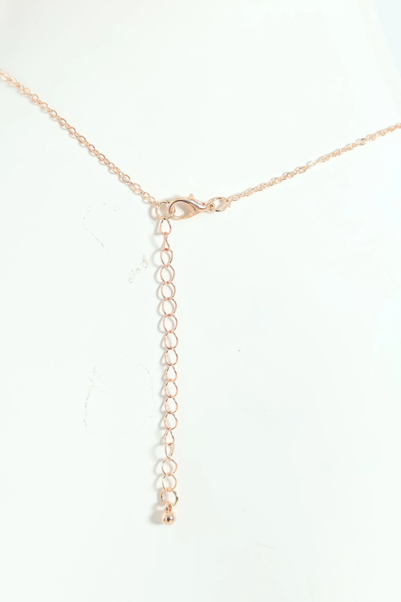 Updated Diamante Love Necklace - Rose Gold - Image 3