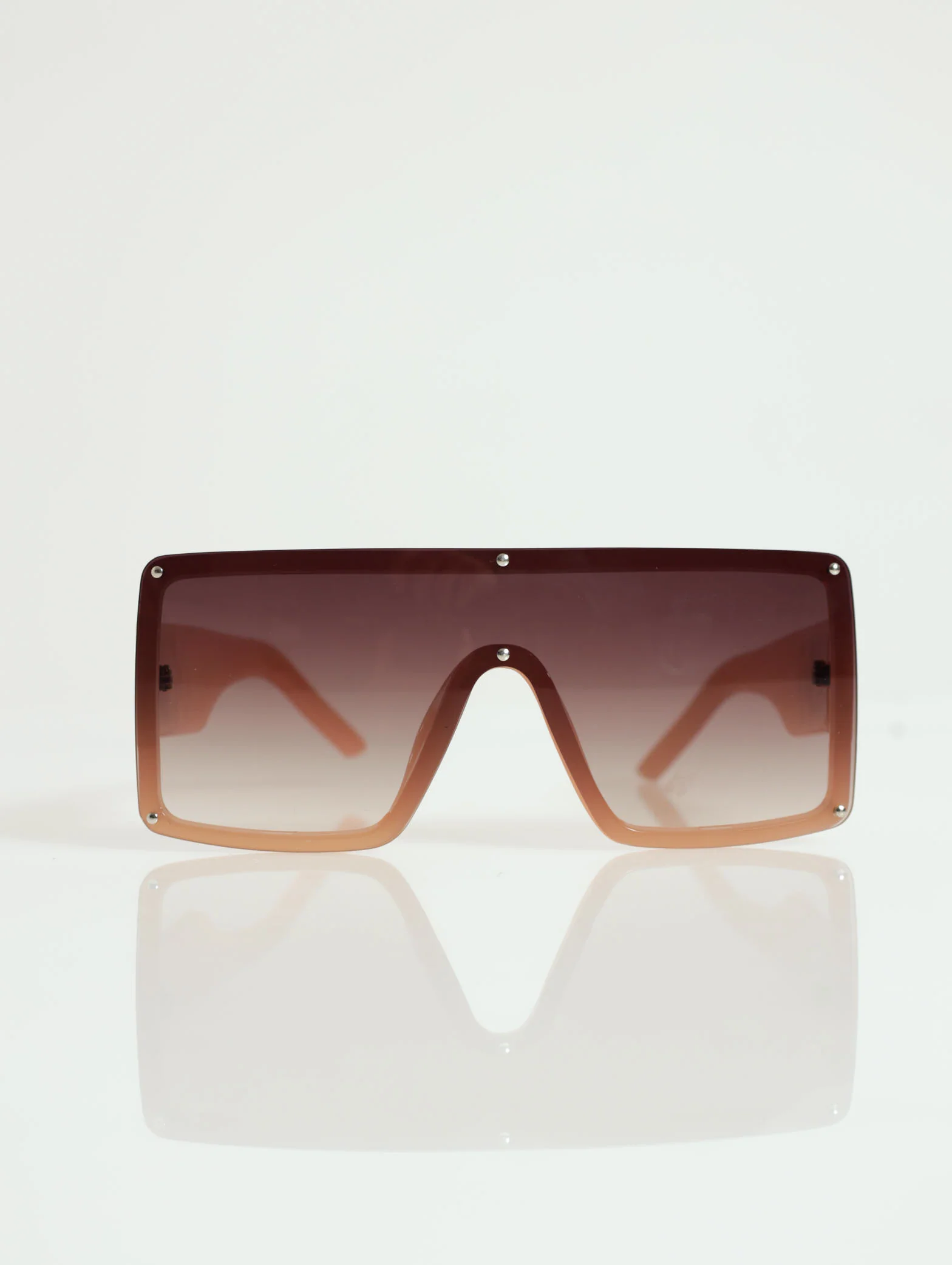 Updated Diamante Trim Visor Sunglasses