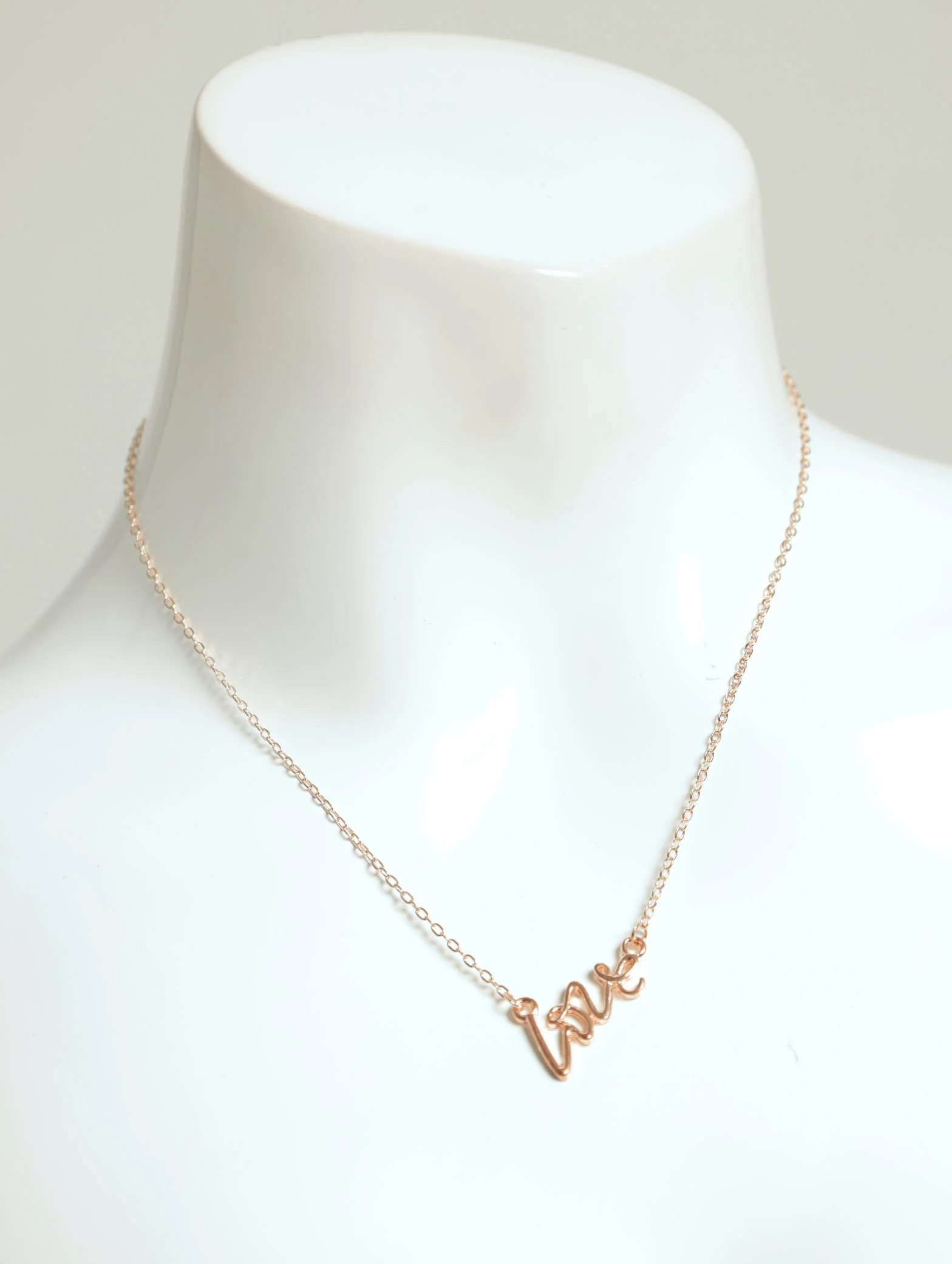 Updated Love Necklace - Rose Gold