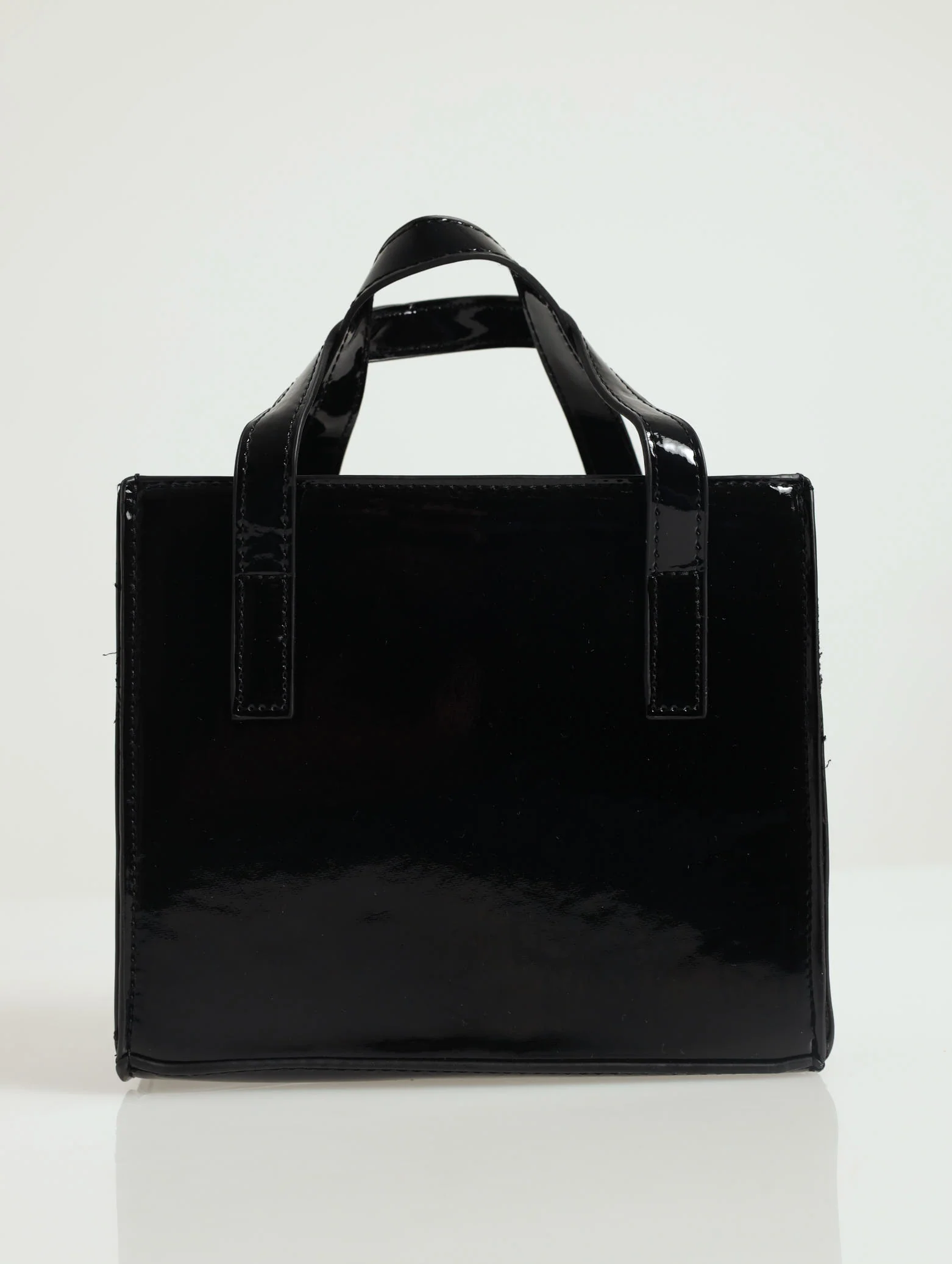 Updated Mini Tote With Heart Charm - Black - Image 3