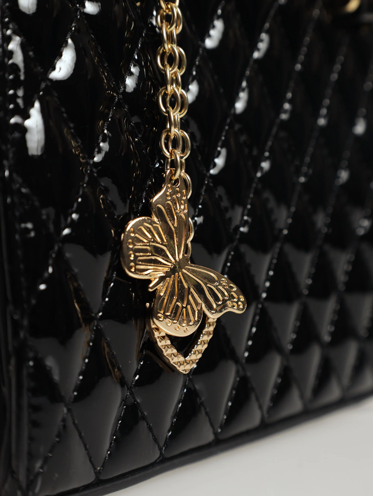 Updated Mini Tote With Heart Charm - Black - Image 4