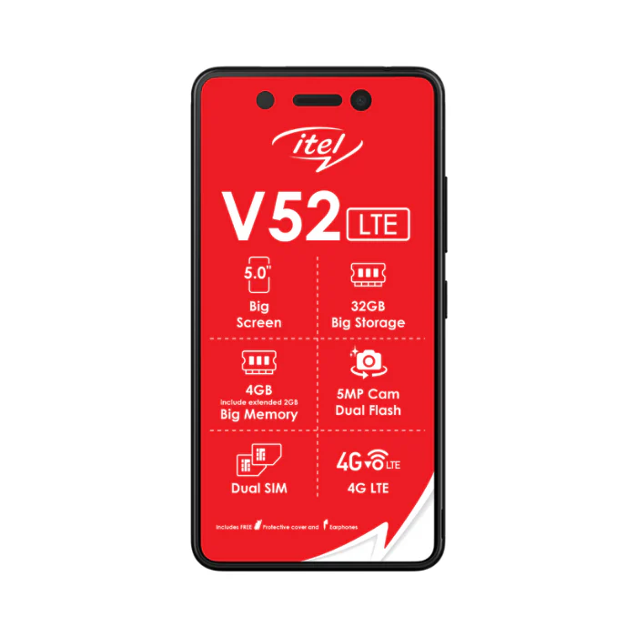 V52 LTE 32GB Dual Sim Black Cellphone