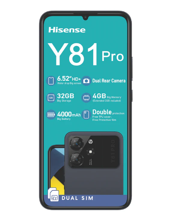 Y81 Pro 32GB 4G Dual Sim Black Cellphone Vodacom