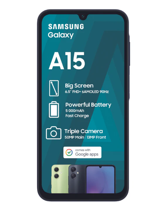 Galaxy A15 128GB Dual Sim Black Cellphone Vodacom