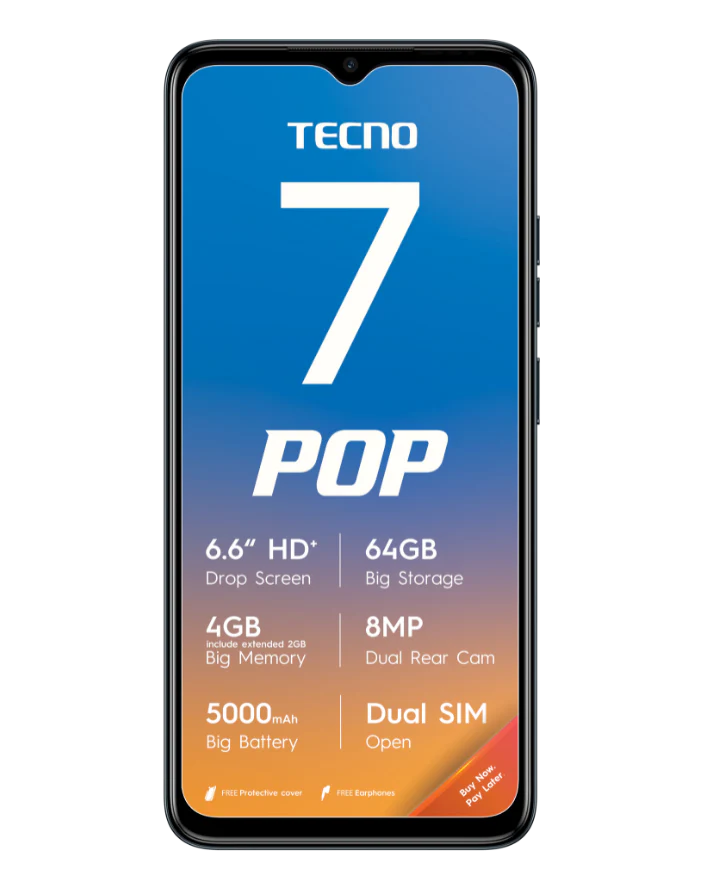 Pop 7 64GB Dual Sim Black Cellphone Vodacom