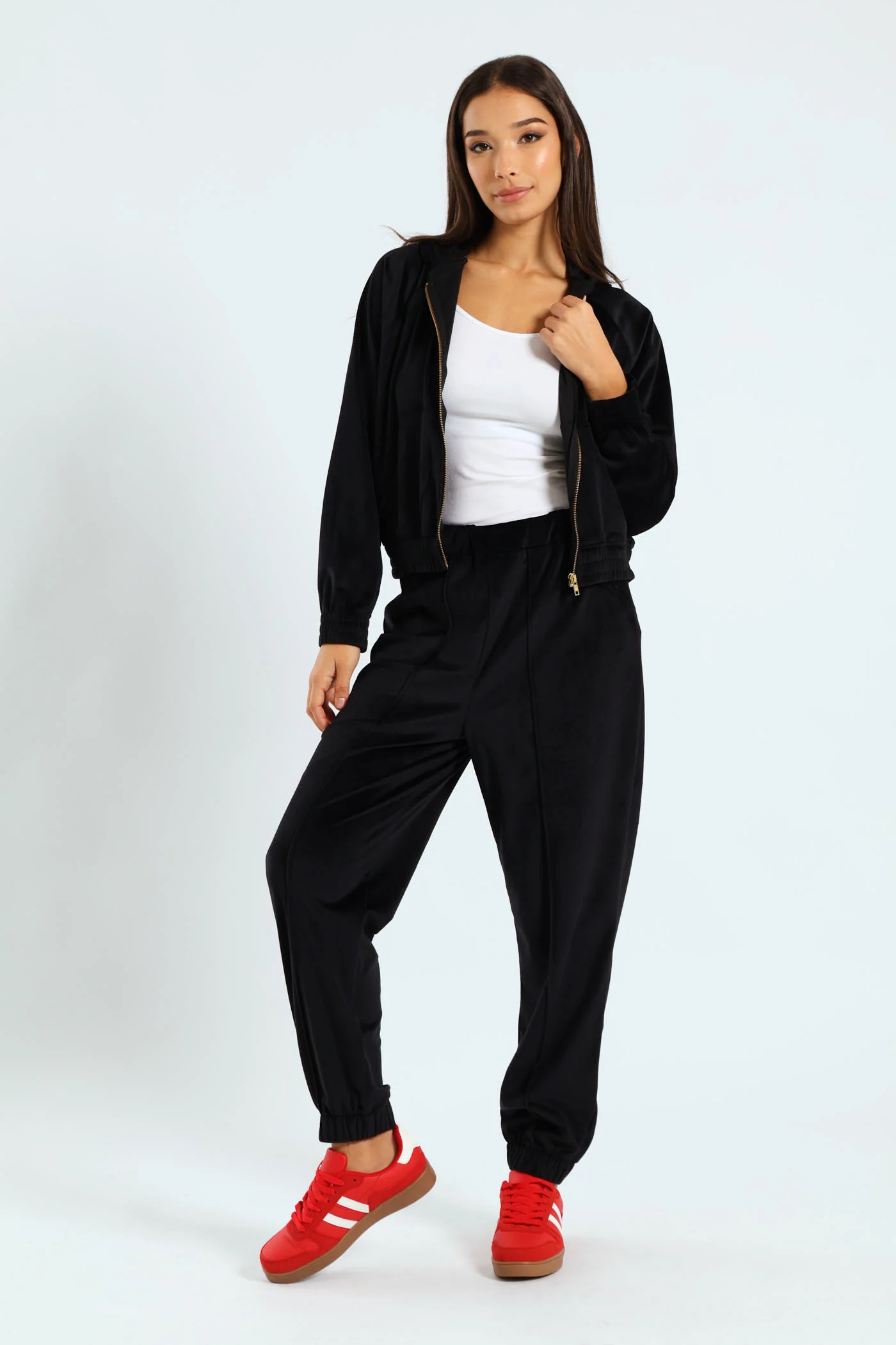 Velour Jogger - Black - Image 2