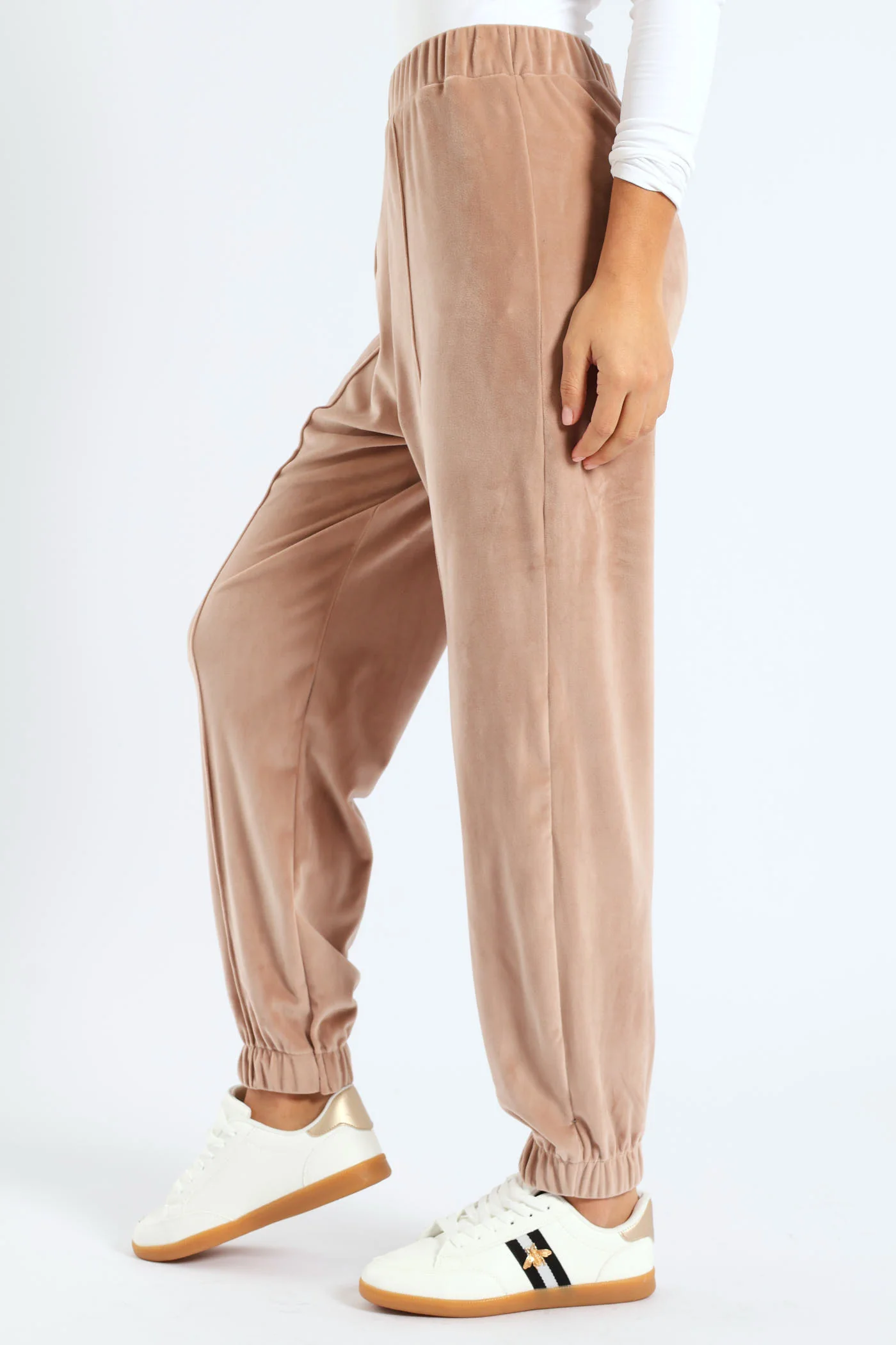 Velour Jogger - Taupe - Image 3