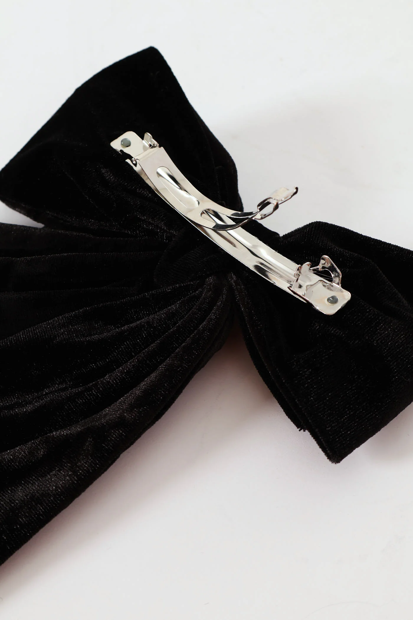 Velvet Bow Hairclip - Black - Image 4