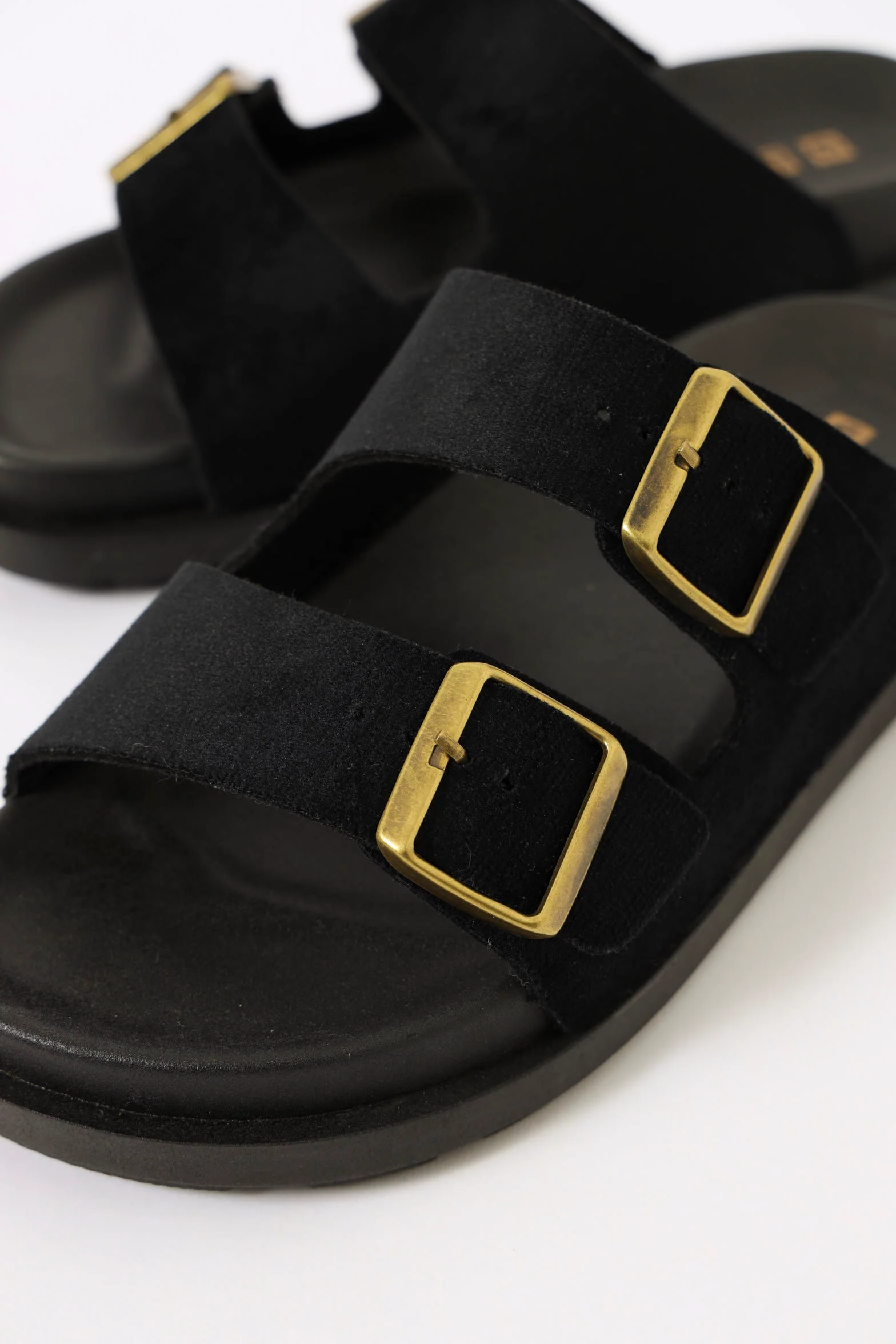 Velvet Moulded Sandal - Black - Image 2