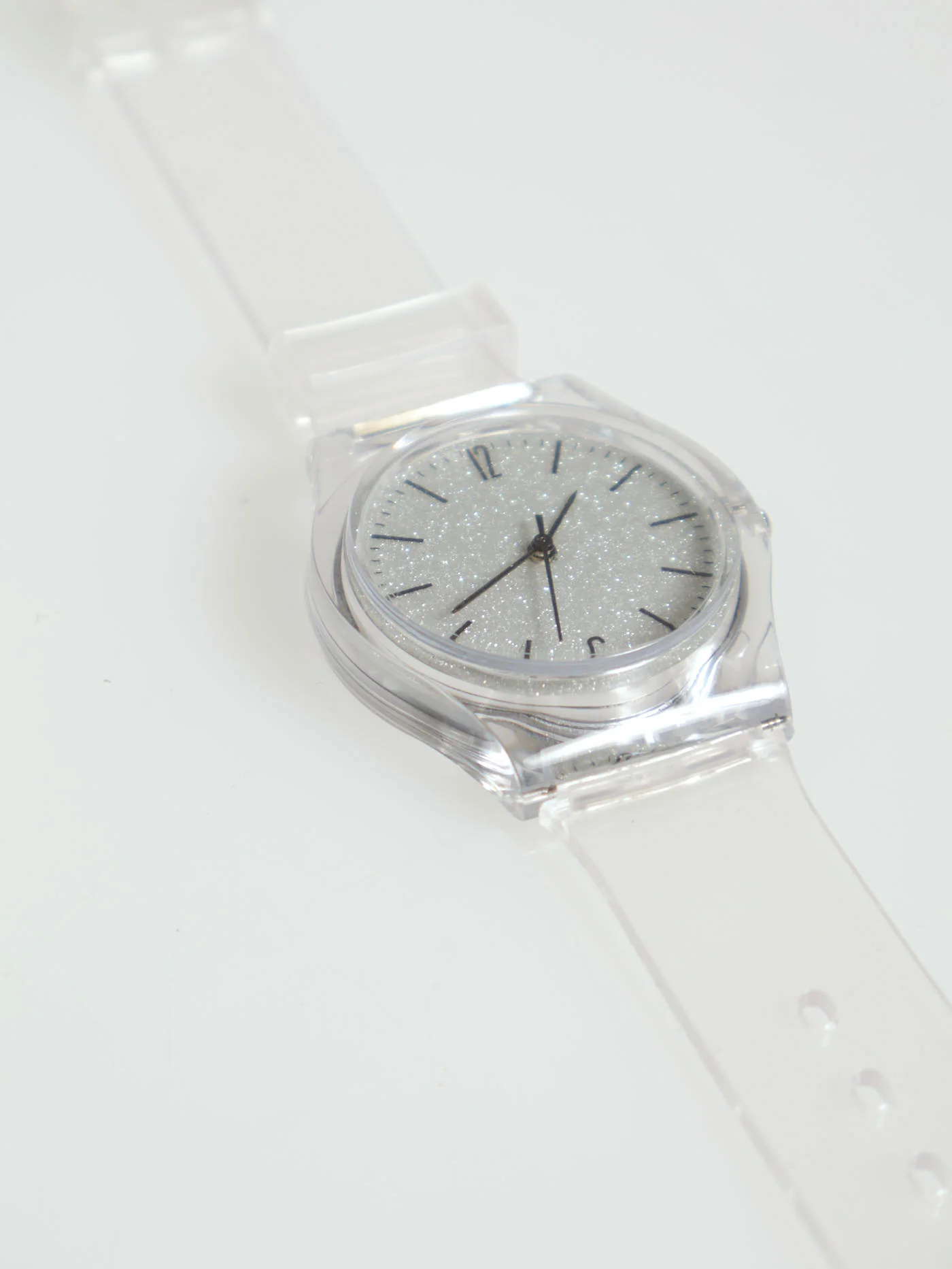Vinyl Strap Minimal Watch - Clear - Image 2