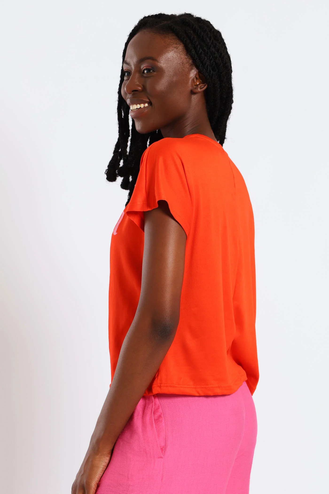 Voila Extended Shoulder Tee - Red - Image 3