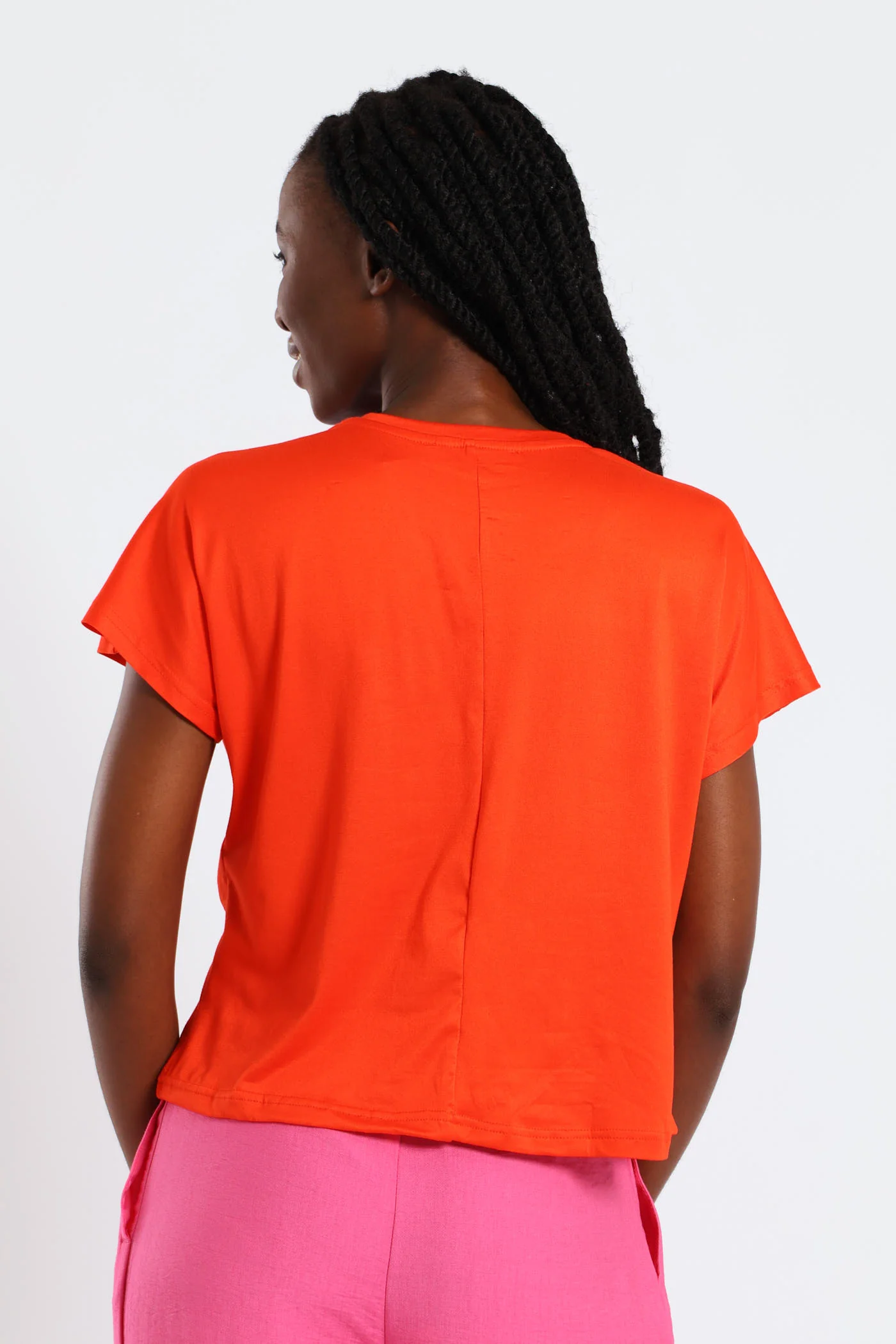 Voila Extended Shoulder Tee - Red - Image 5