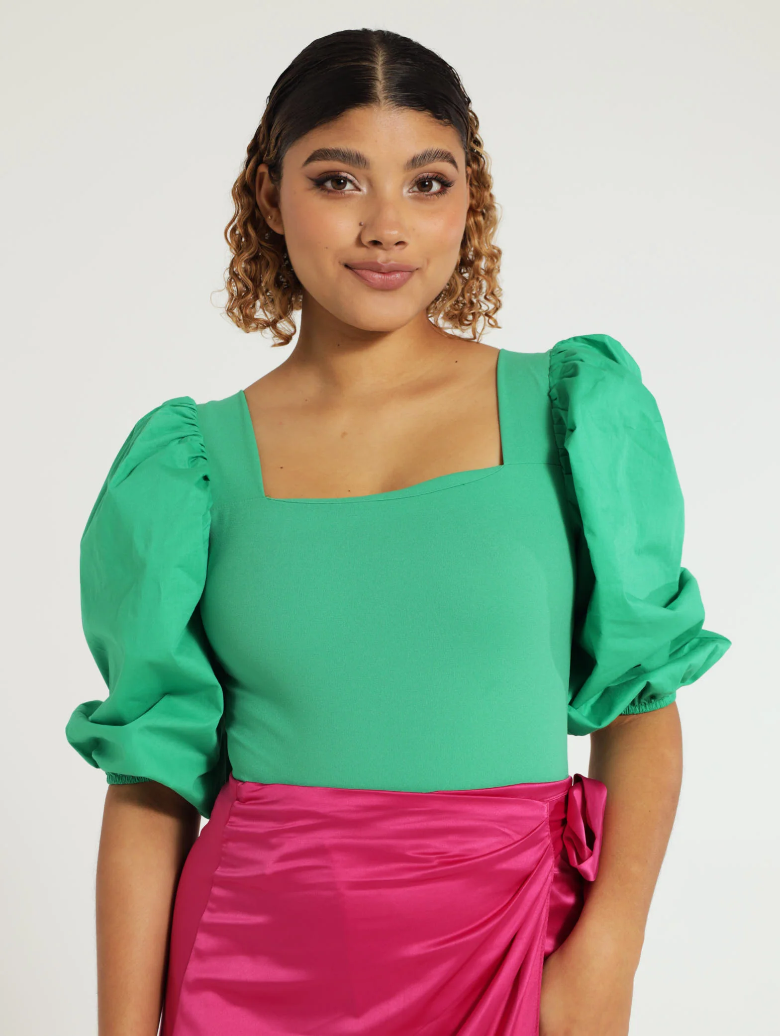 Volume Sleeve Combo Bodysuit