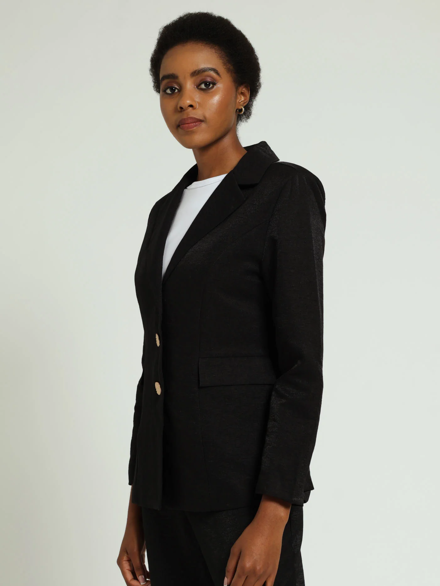 Waisted Blazer - Black - Image 4