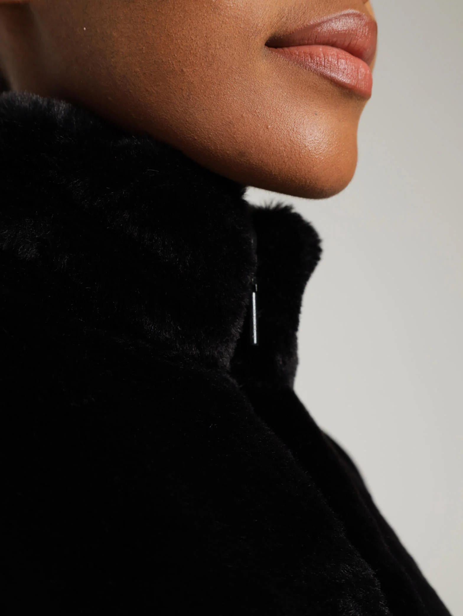 Waisted Faux Fur Jacket - Image 4