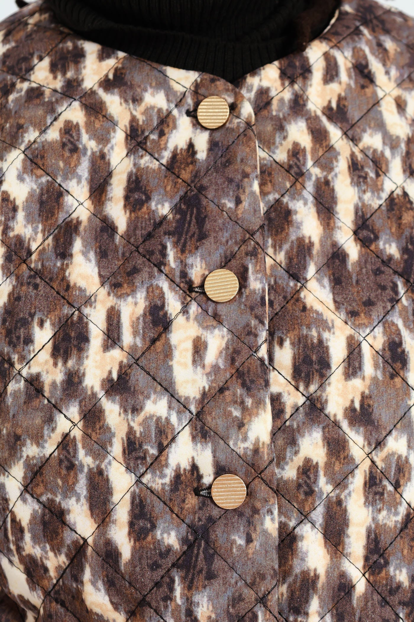 Water Colour Quilted Bomber Jacket - Multi - Image 3