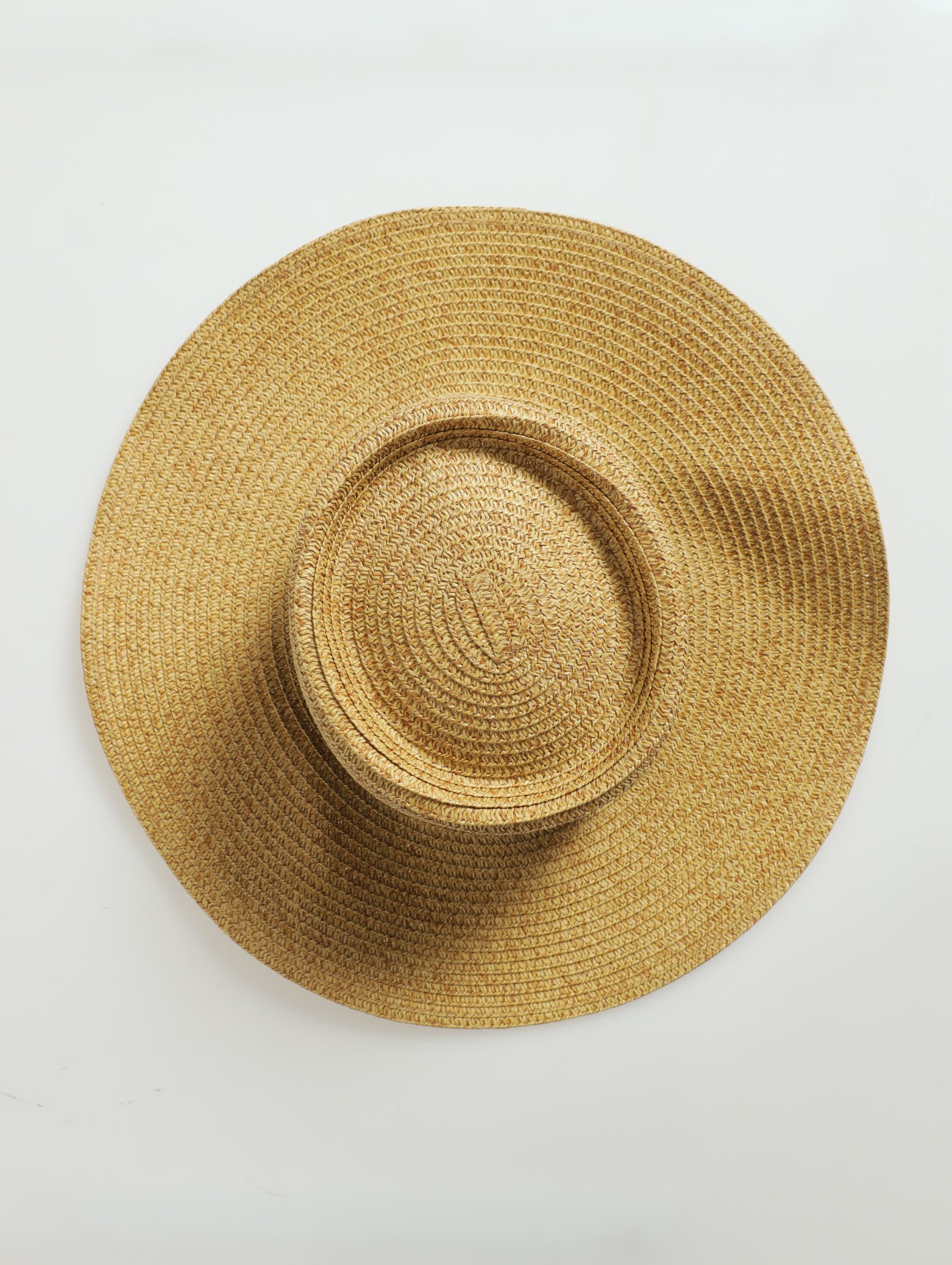 Wide Brim Straw Boater With Band - Natural - Image 3