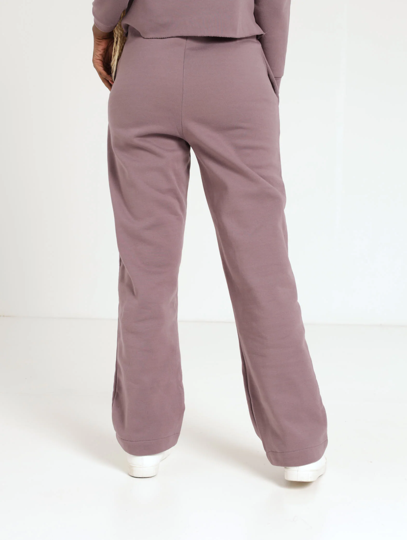 Wide Leg Fleece Active Bottoms - Grape - Image 4