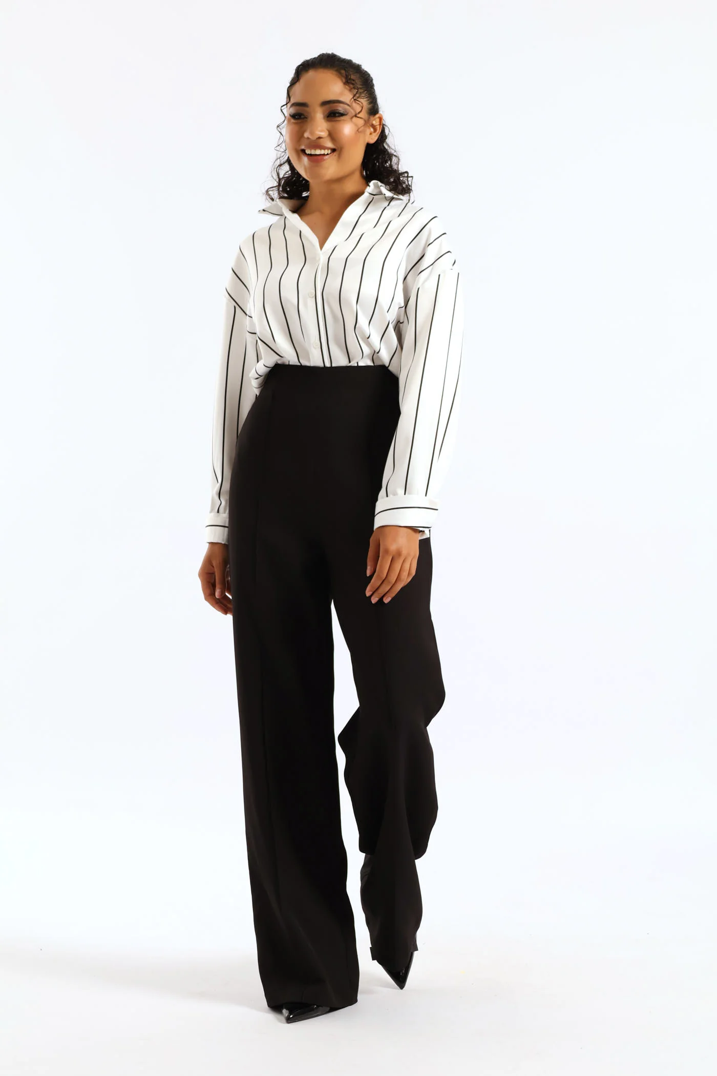 Wide Leg Pants - Black - Image 2