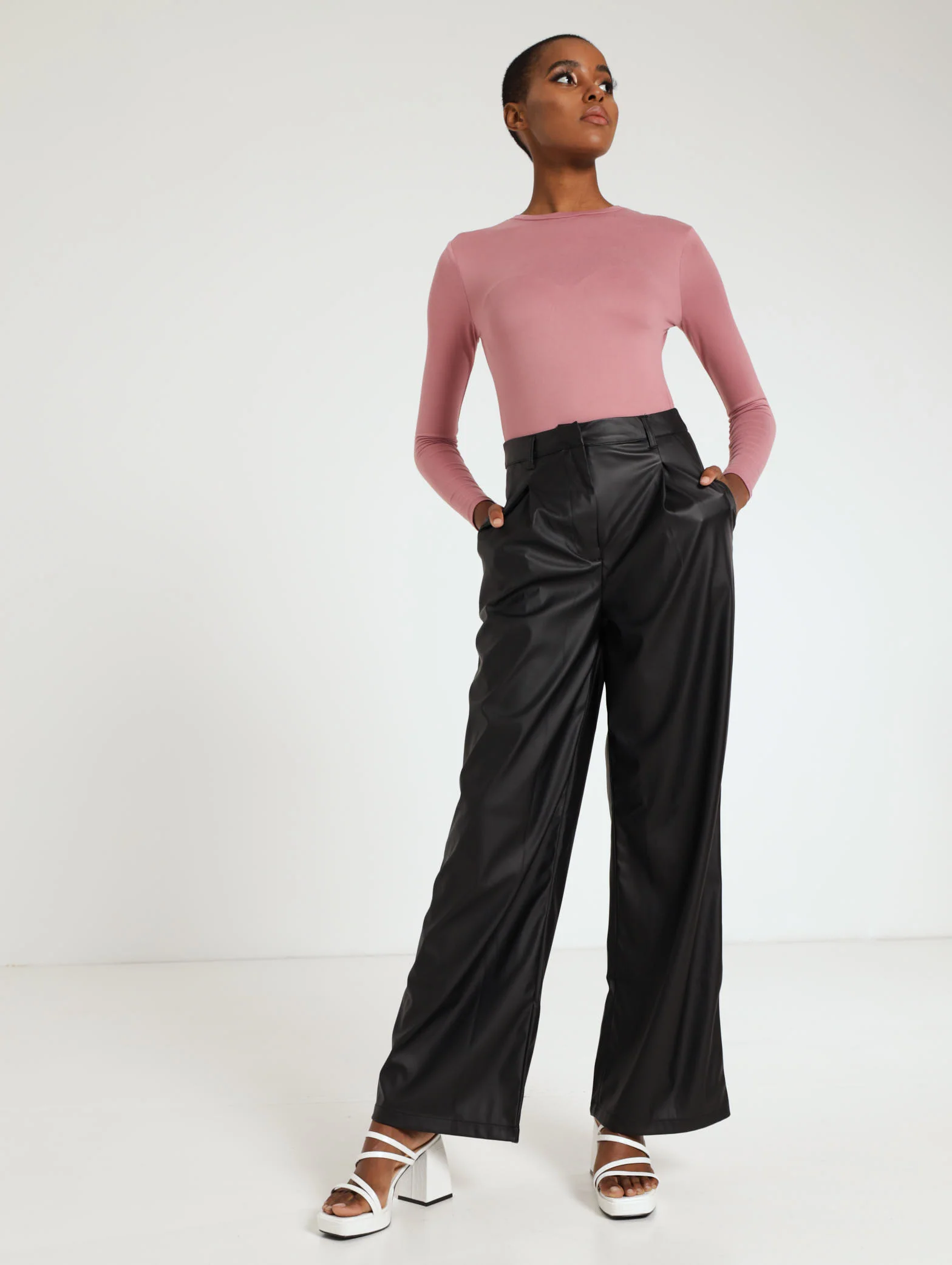 Wide Leg Pu Pant - Image 2