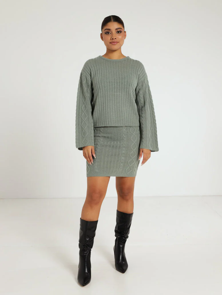 Wide Leg Side Split Rib Pant - Image 2