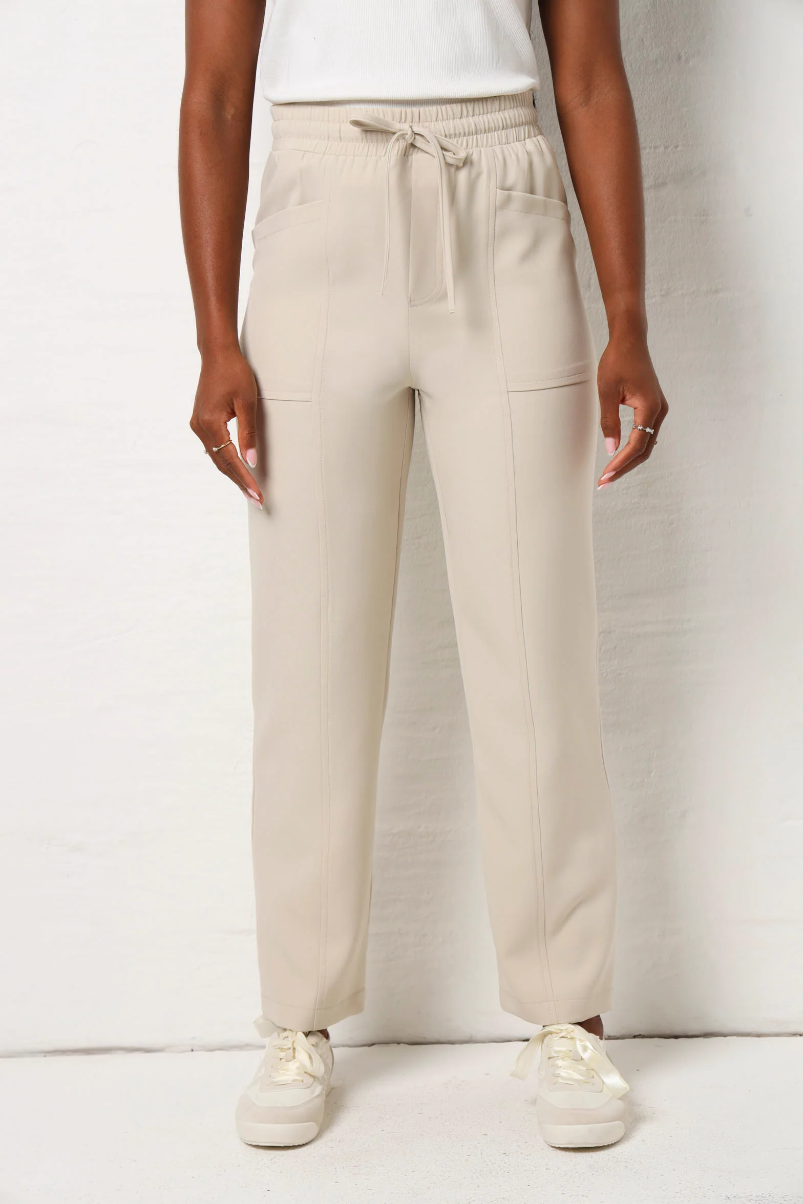 Wideleg Barbi Pant - Stone