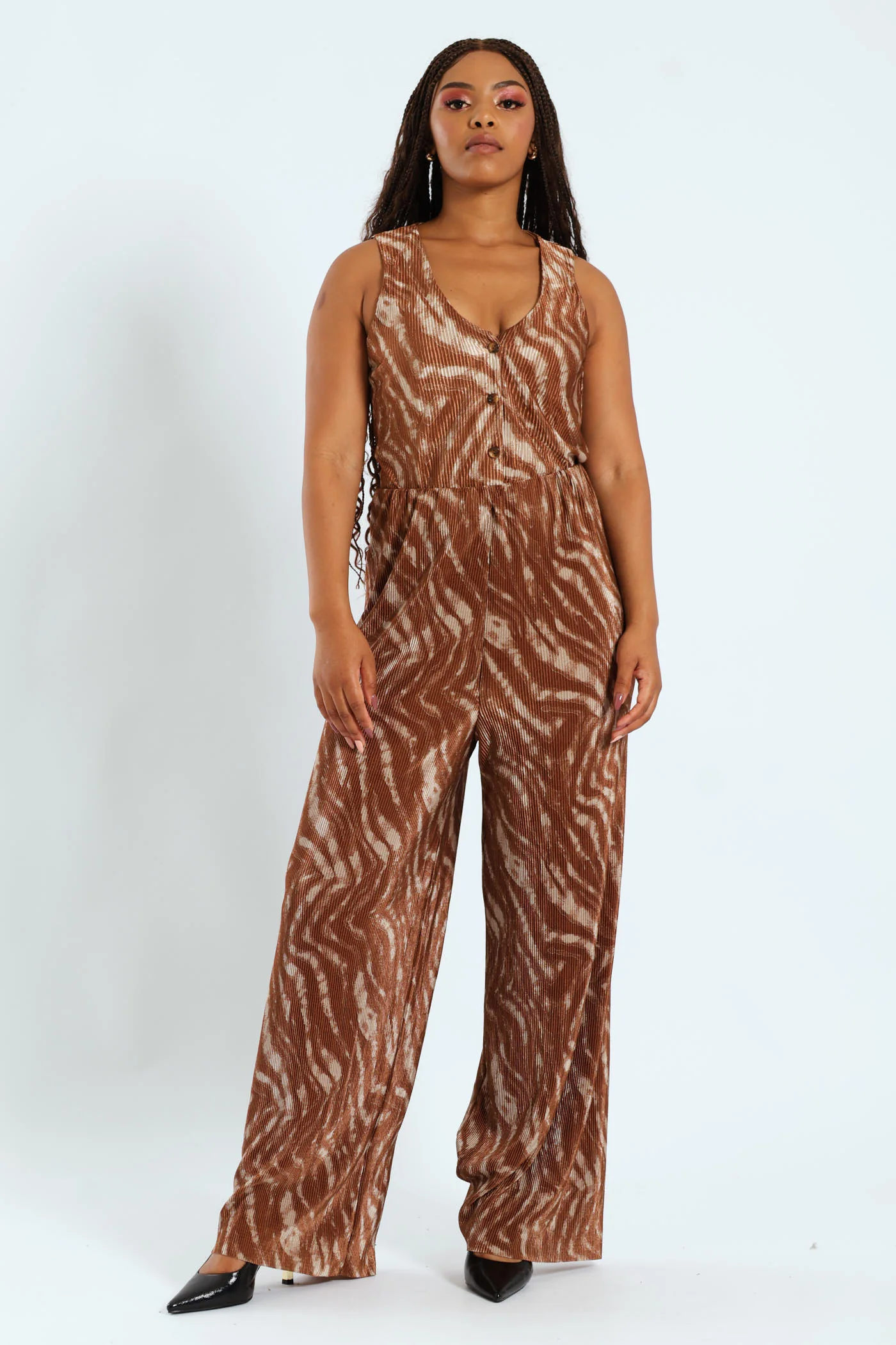 Wideleg Bodre Pants - Animal - Image 2