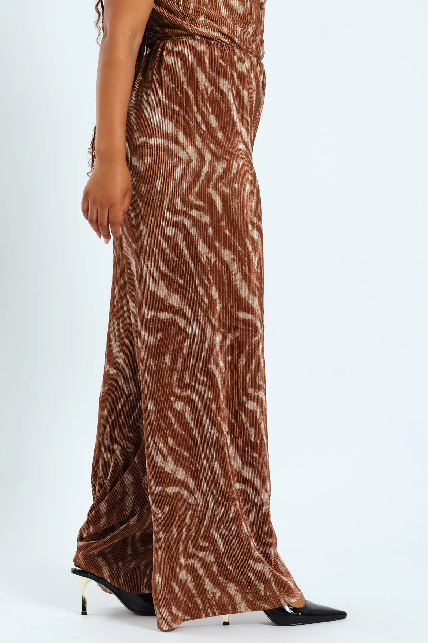 Wideleg Bodre Pants - Animal - Image 3