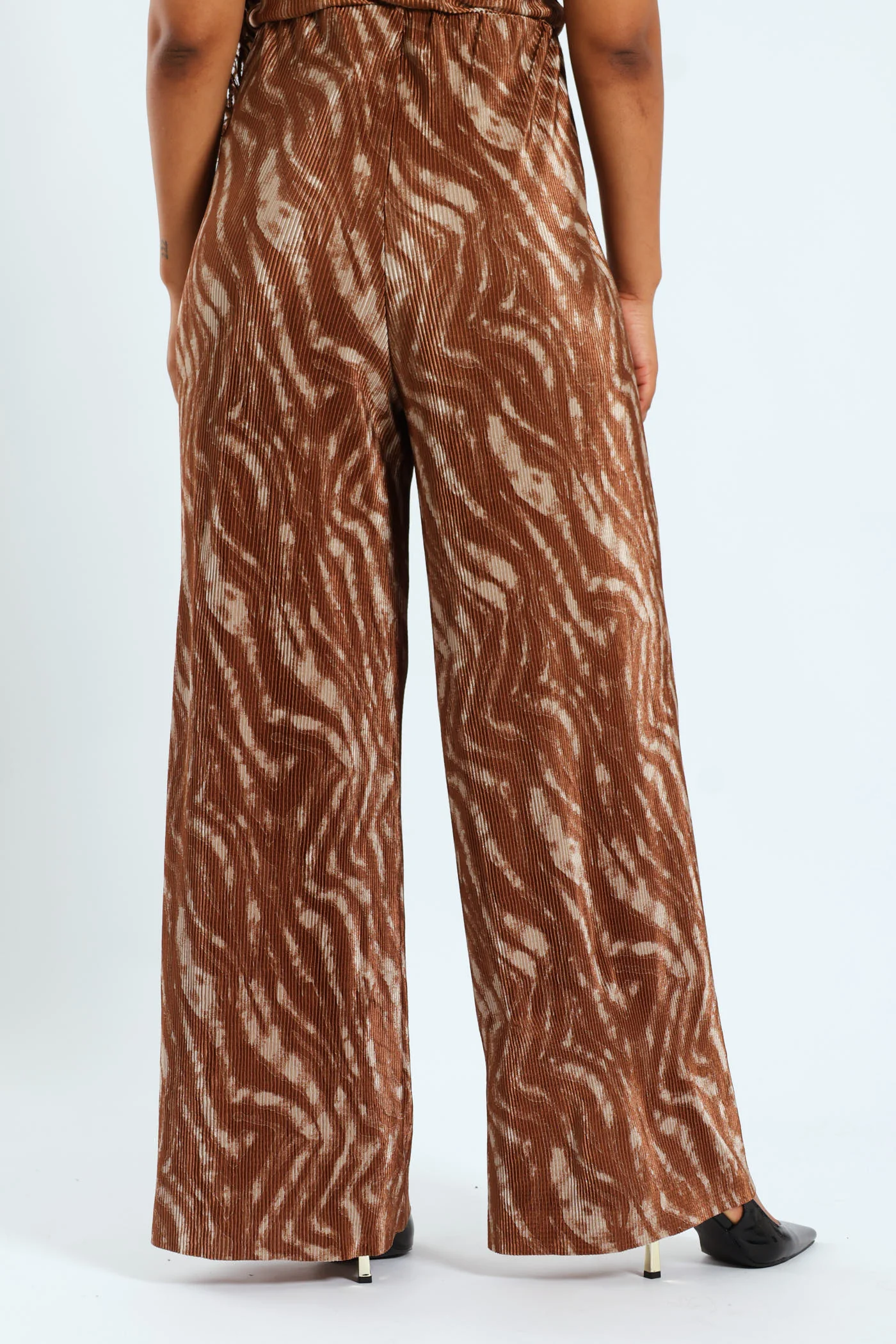 Wideleg Bodre Pants - Animal - Image 4