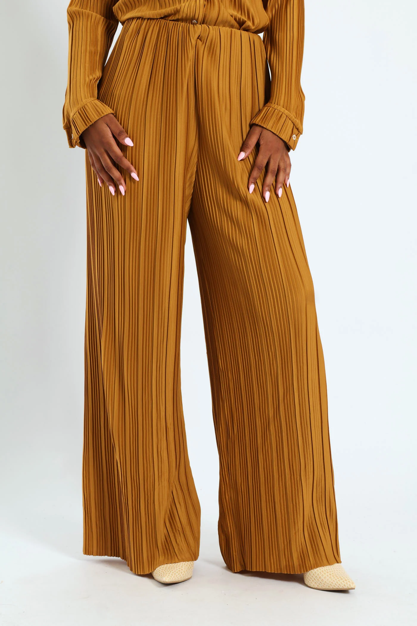 Wideleg Bodre Pants - Mustard