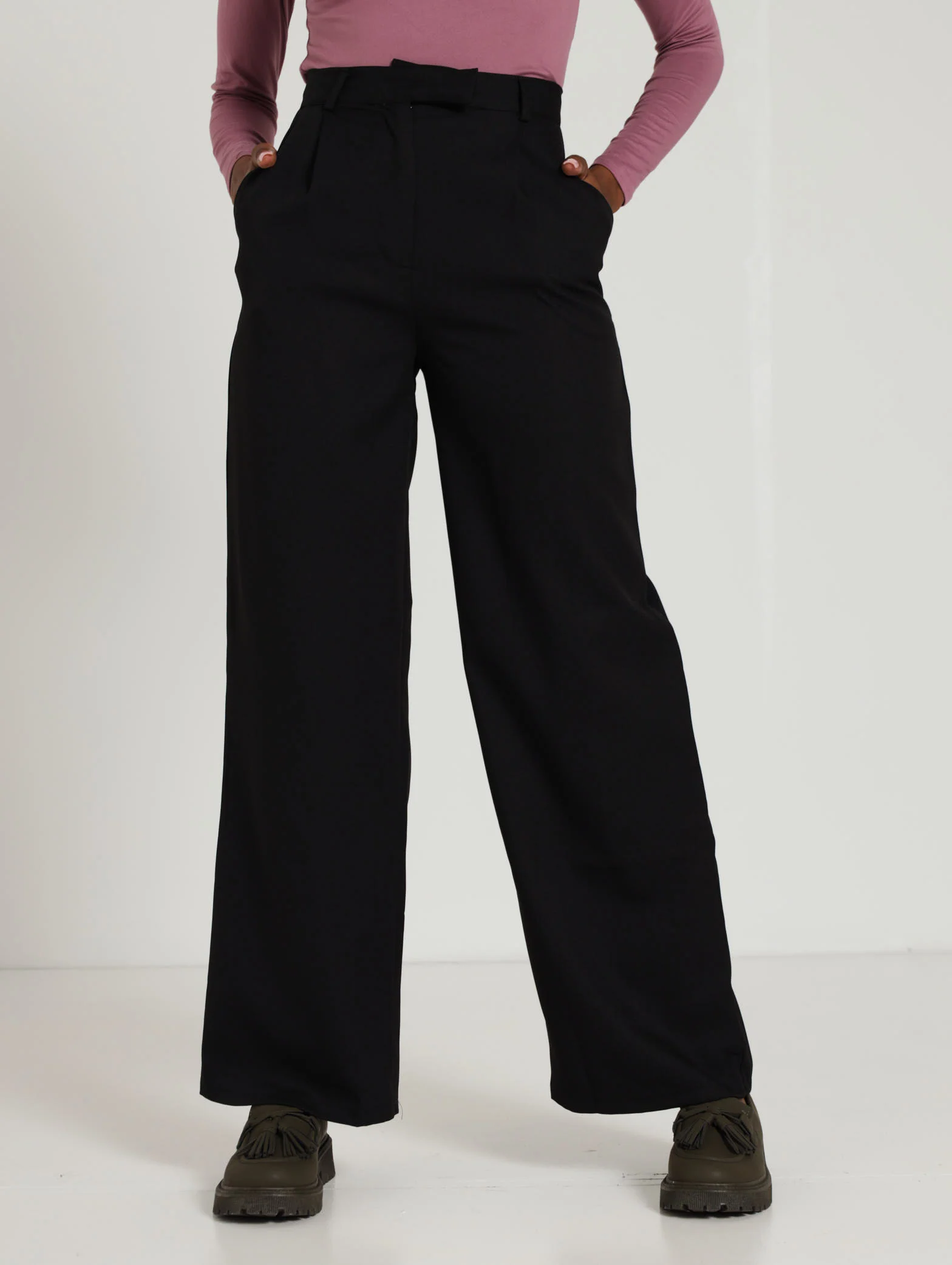 Wideleg Pants Black