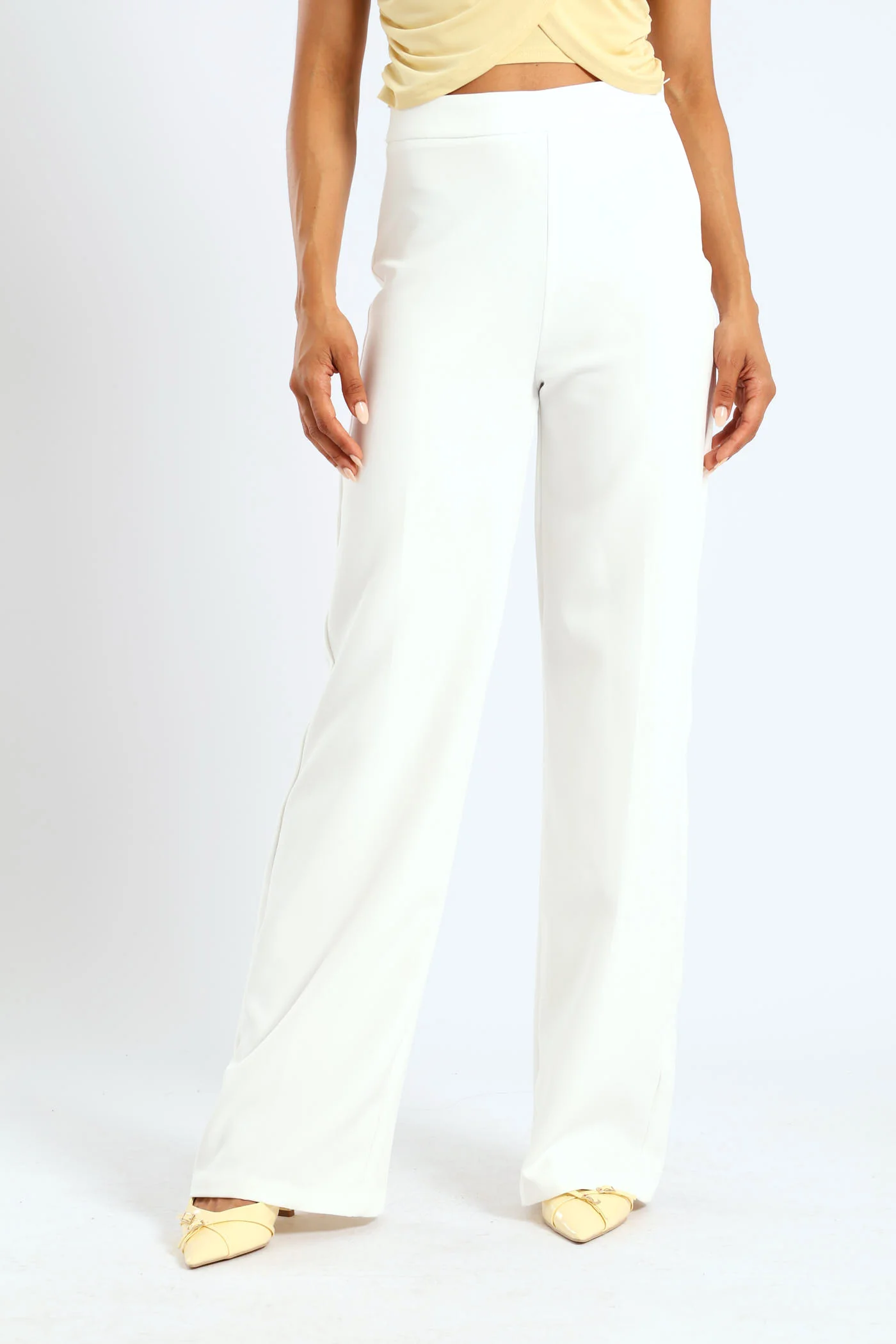Wideleg Pants - White