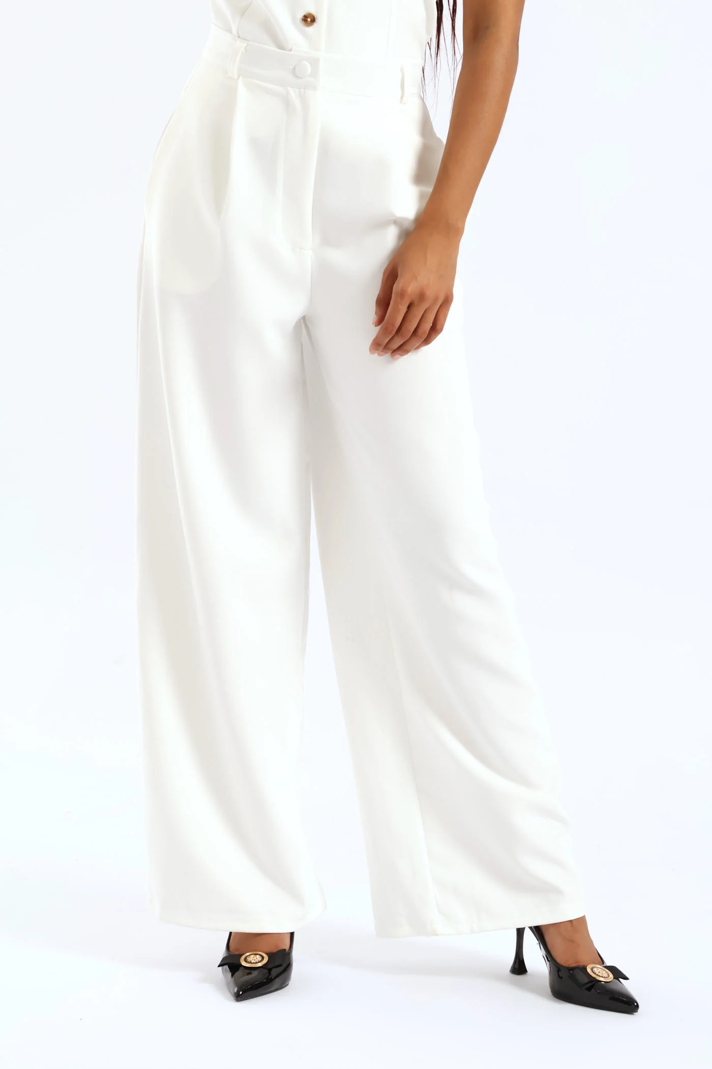 Wideleg Pants - White