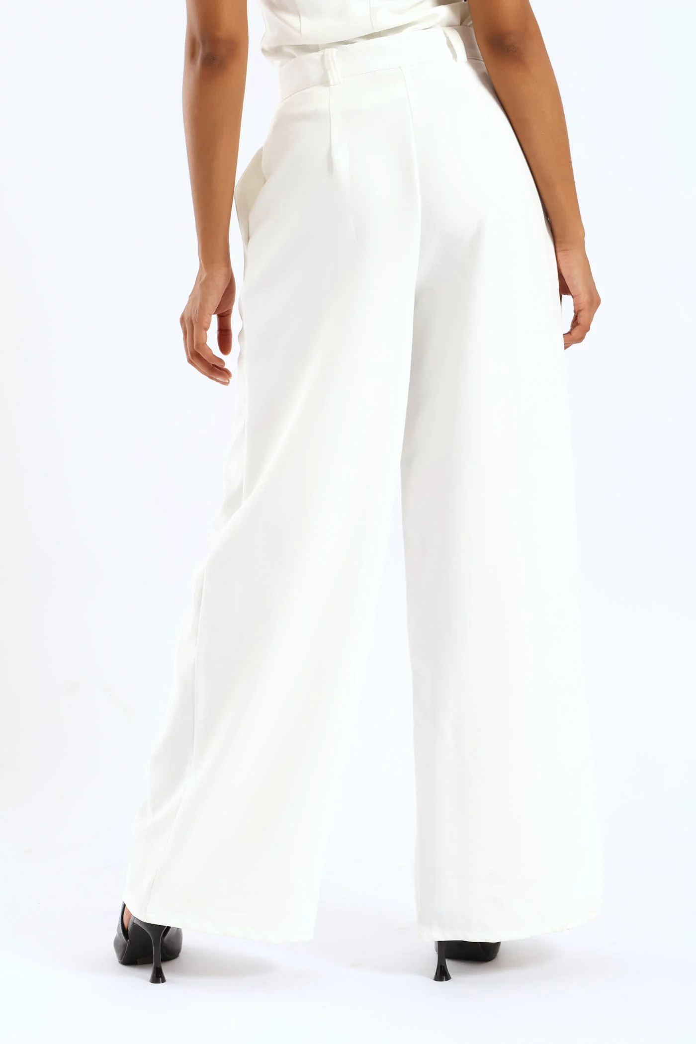 Wideleg Pants - White - Image 3