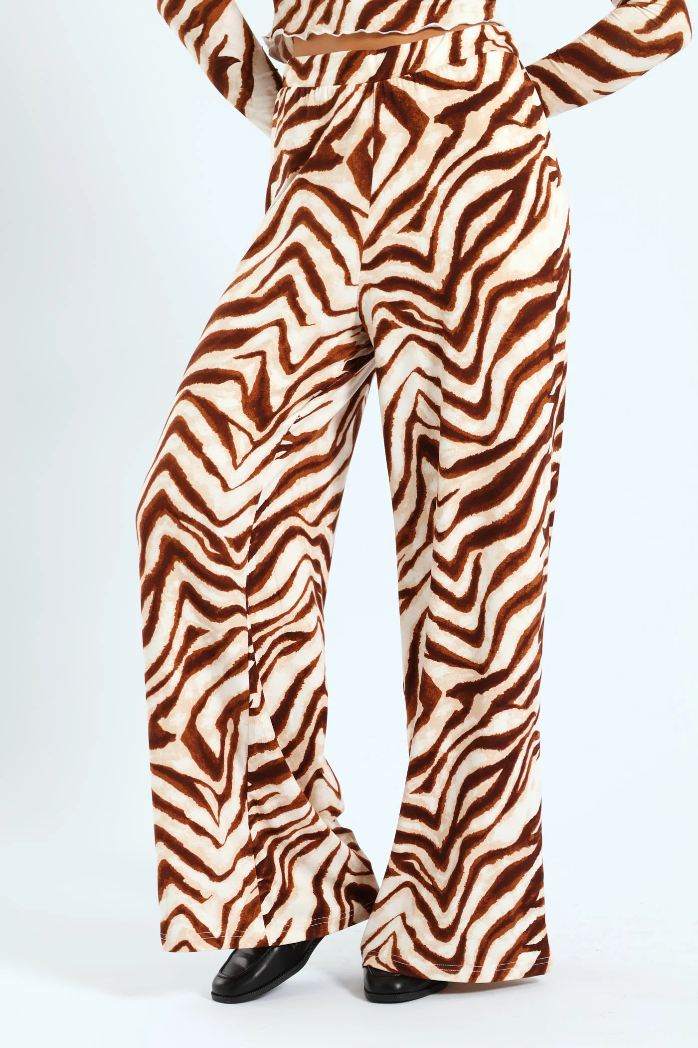 Wideleg Zebra Pants - Multi