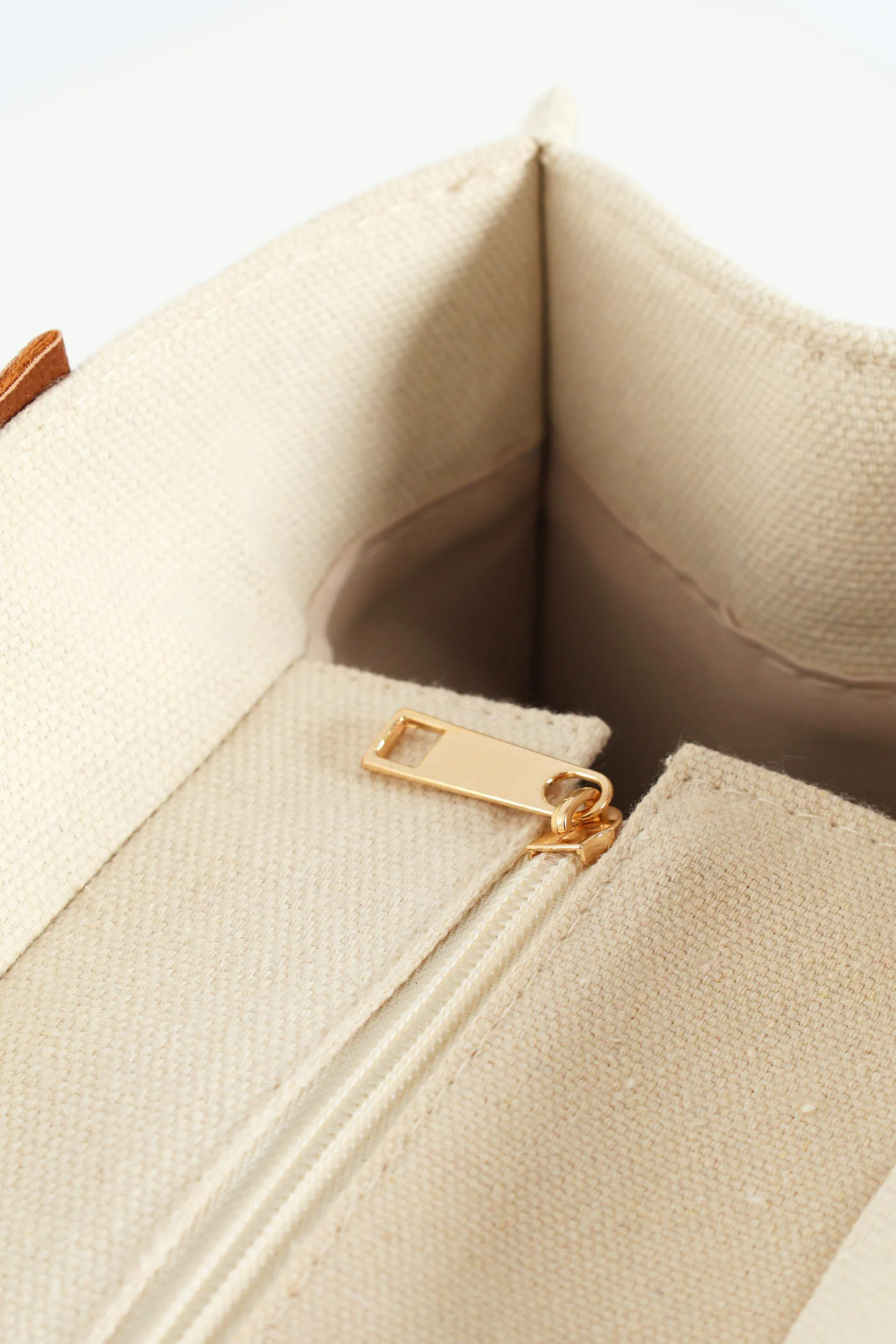 Woven Detail Everyday Tote Bag - Nude - Image 5