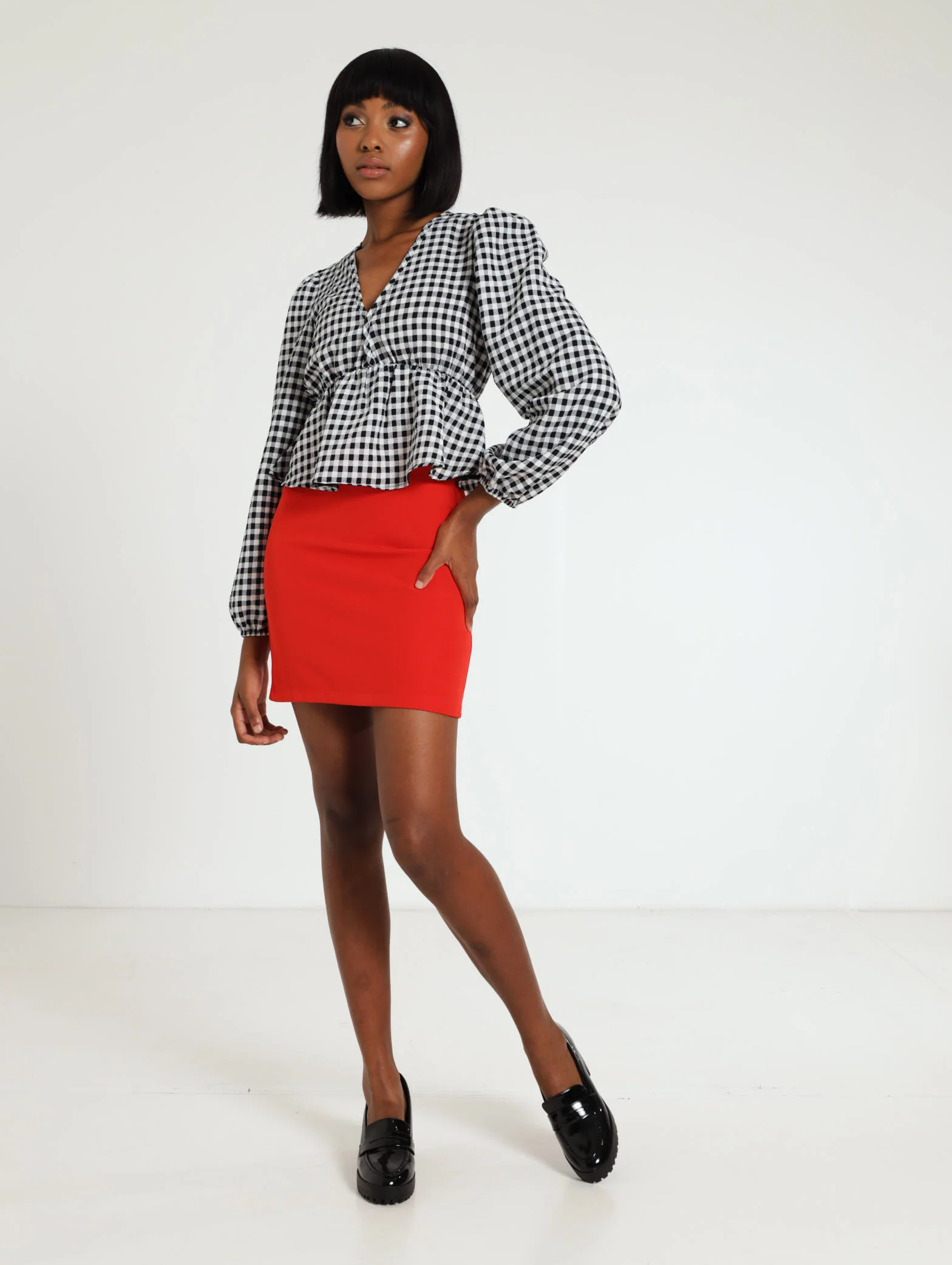 Woven Mini Skirt - Image 2