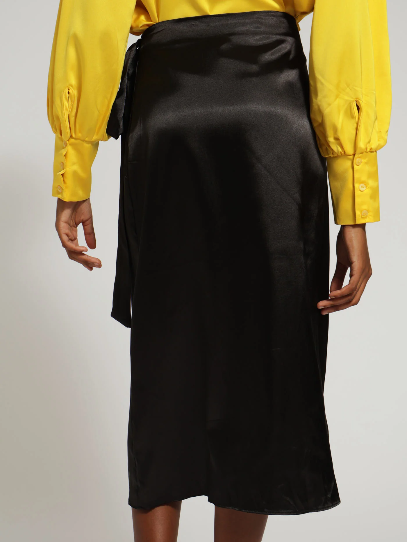 Wrap Skirt - Black - Image 3