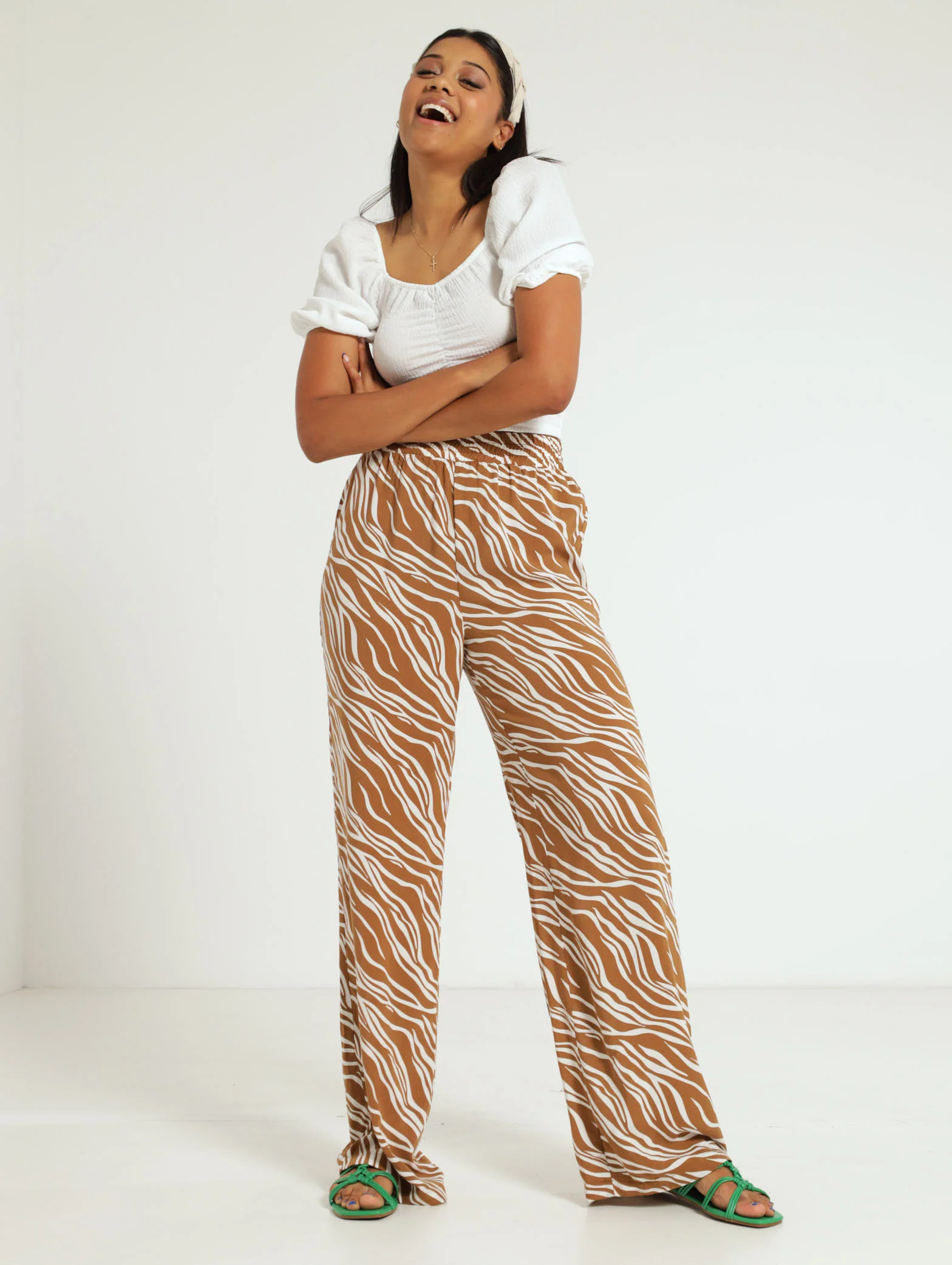 Zebra Elasticated Wideleg Pant - Image 2